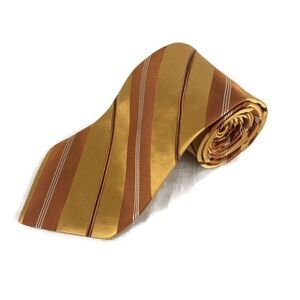 Hart Schaffner Marx Mens Tie, Gold Imported Silk